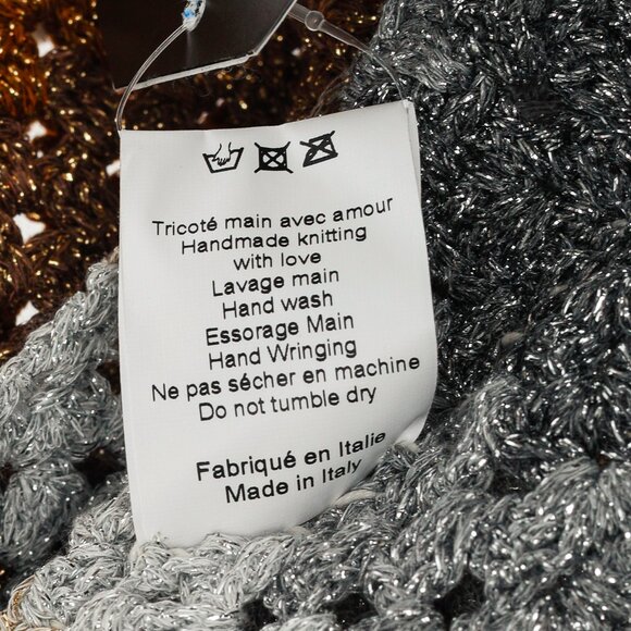 Rose Carmine Neutral-Tone Lurex Crochet Tank - Picture 8 of 8